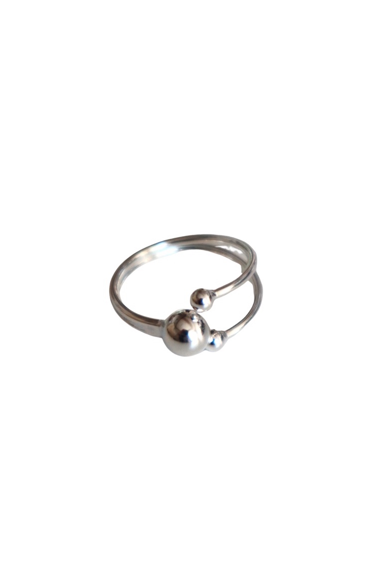 Poin line ring • silver925
