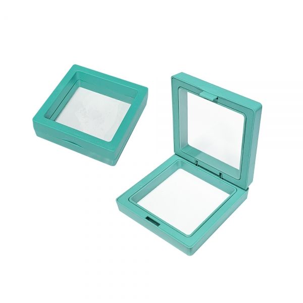 투명 주얼리 디스플레이 실리콘 케이스 민트 7x7x2cm 10개