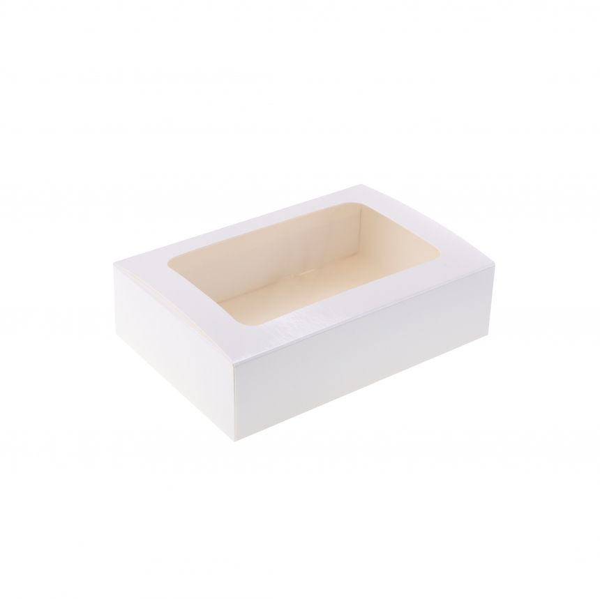직사각 투명창 선물포장 상자 화이트 소 18x12.5x5cm 10개