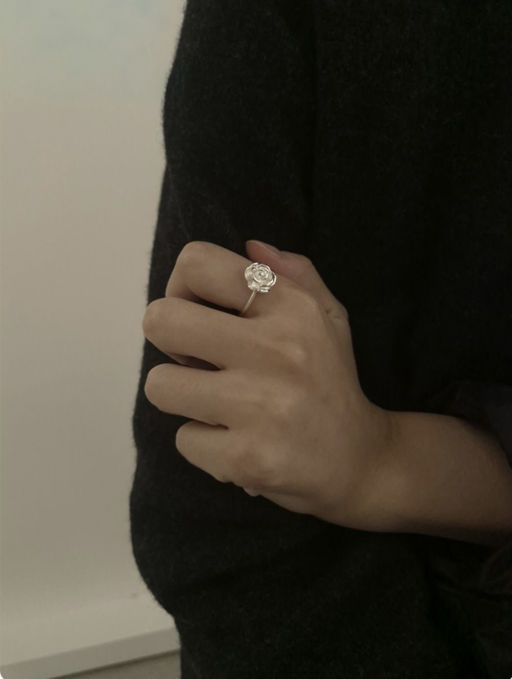 Big rose ring • silver925