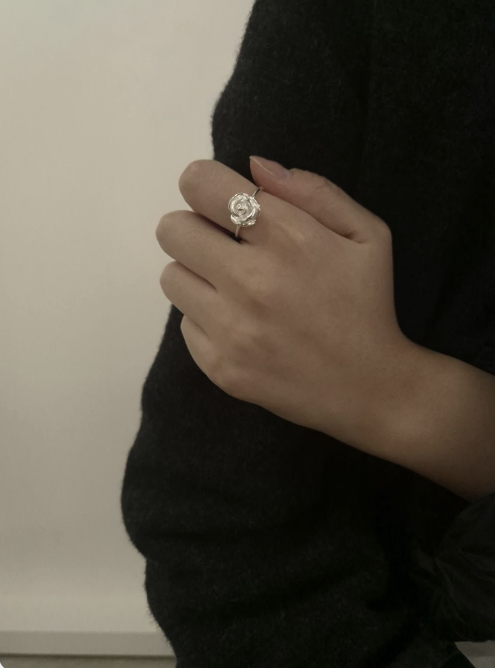 Big rose ring • silver925