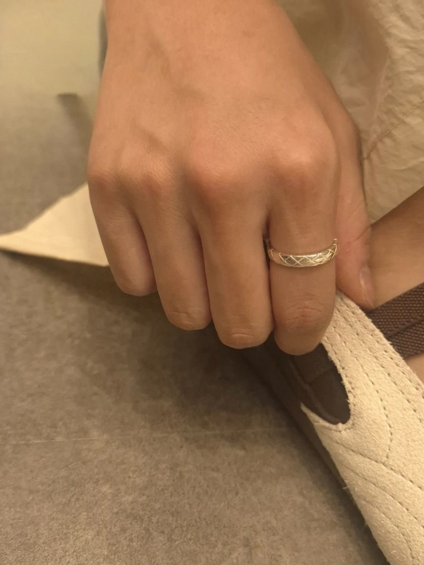 Quilted ring • silver925