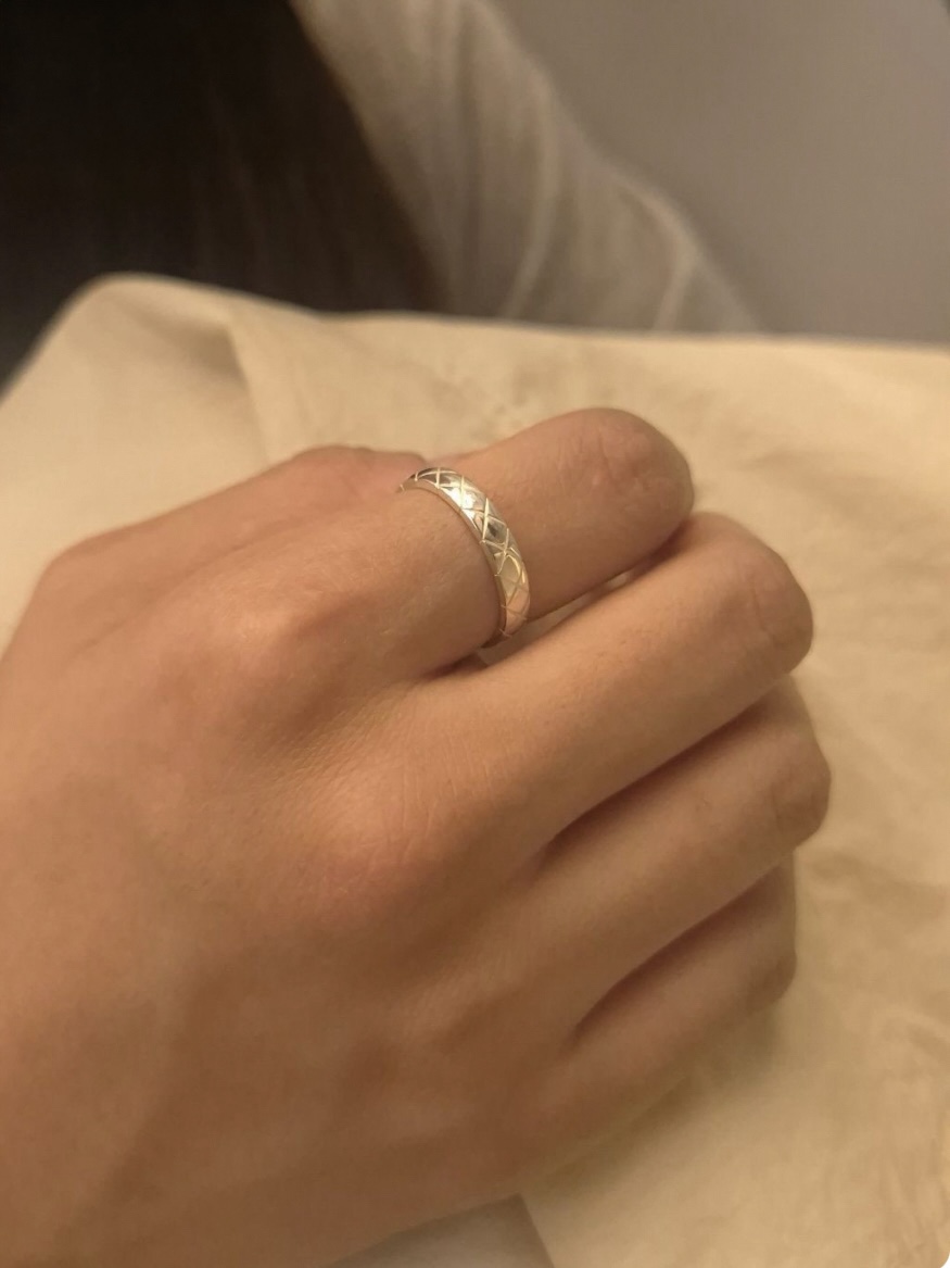 Quilted ring • silver925