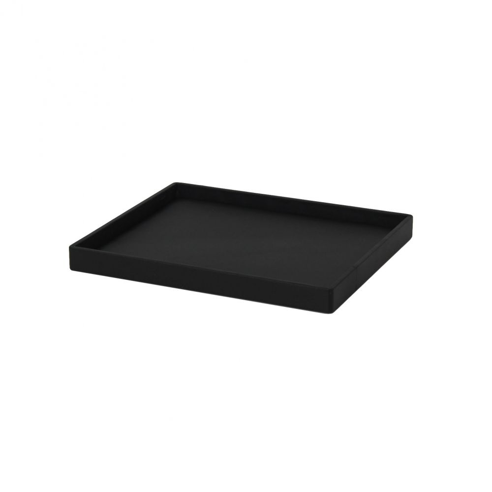 인조가죽 민판 다용도 진열대 블랙 30x25x2.5cm