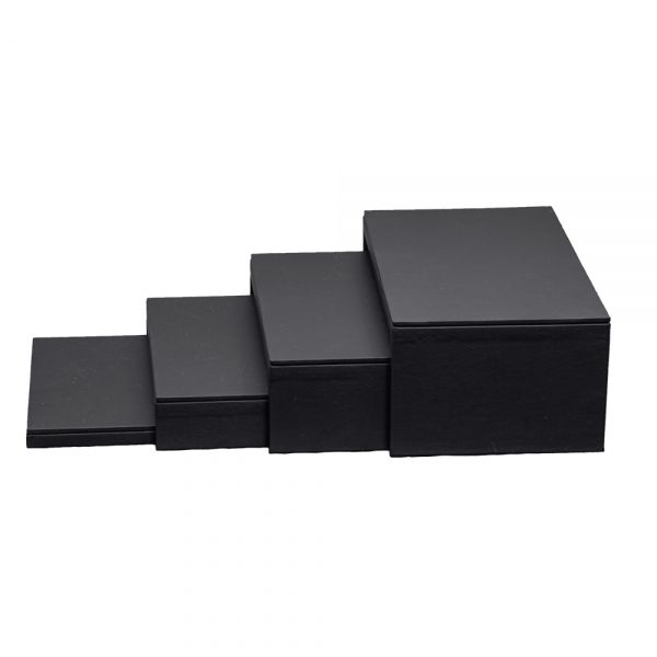 인조가죽 점보 4단 ㄷ자 다용도 진열대 블랙 25x15x10cm