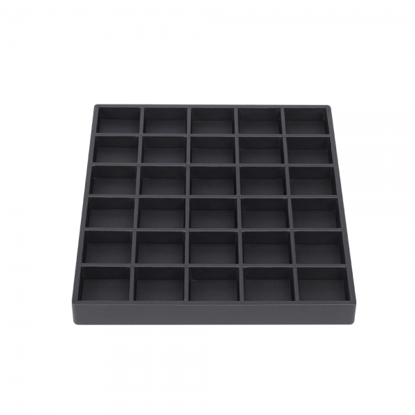 인조가죽 나눔 30칸 다용도 진열대 트레이 블랙 29x25x2.5cm