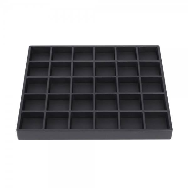 인조가죽 나눔 30칸 다용도 진열대 트레이 블랙 29x25x2.5cm