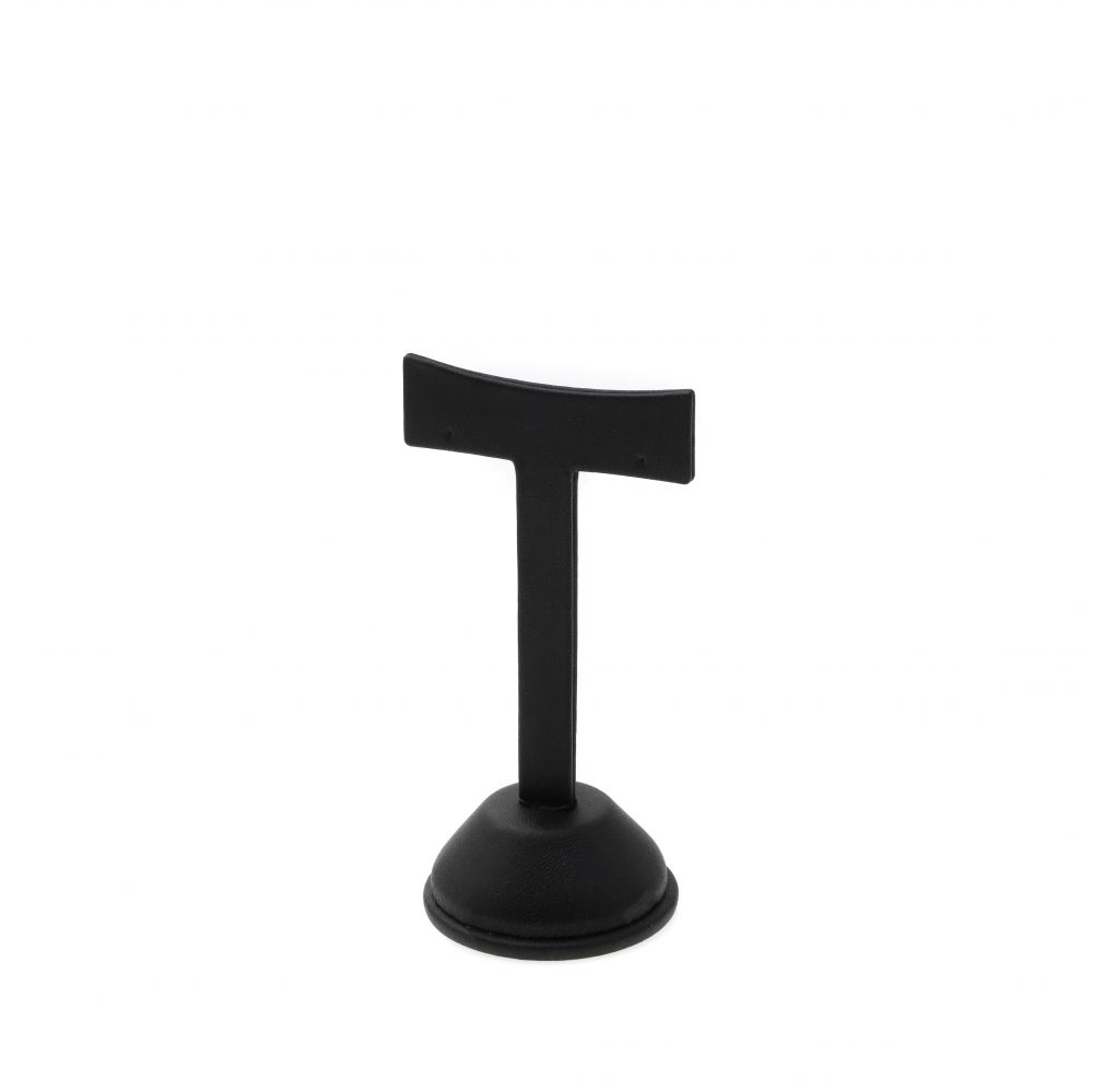 인조가죽 T자 T형 귀걸이 진열대 블랙 중 5x4.5x10cm