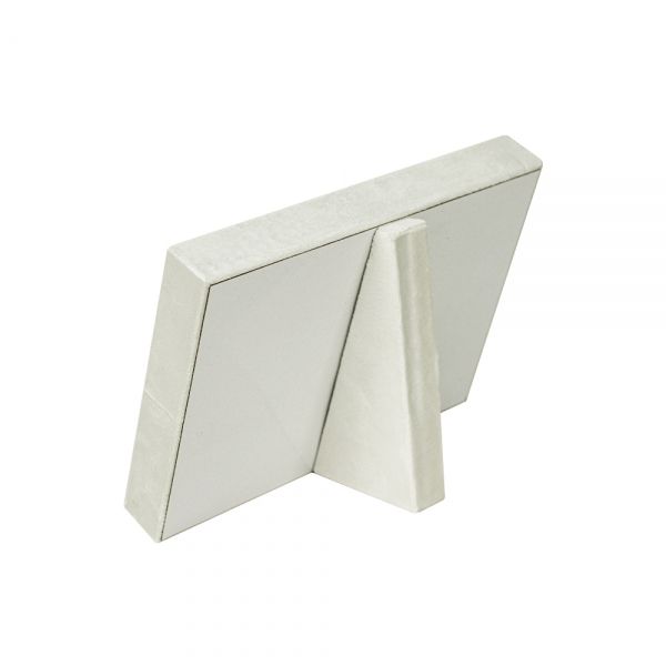 뉴 벨벳 6줄 경사스탠드 반지 진열대 아이보리 20x10x15cm