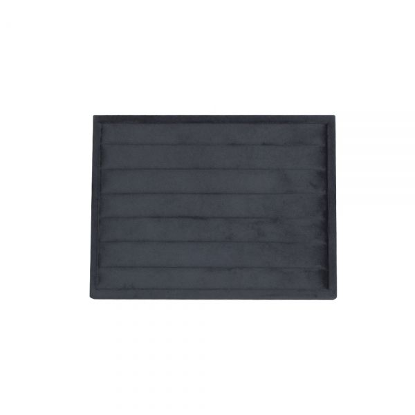 뉴 벨벳 6줄 경사스탠드 반지 진열대 블랙 20x10x15cm