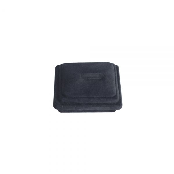 뉴 벨벳 사각3단 1구 반지 진열대 블랙 6x6x2cm