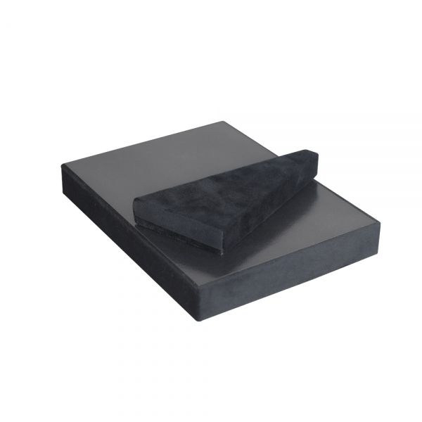 뉴 벨벳 6줄 경사스탠드 반지 진열대 블랙 20x10x15cm