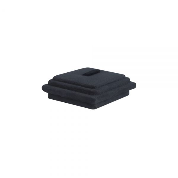 뉴 벨벳 사각3단 1구 반지 진열대 블랙 6x6x2cm