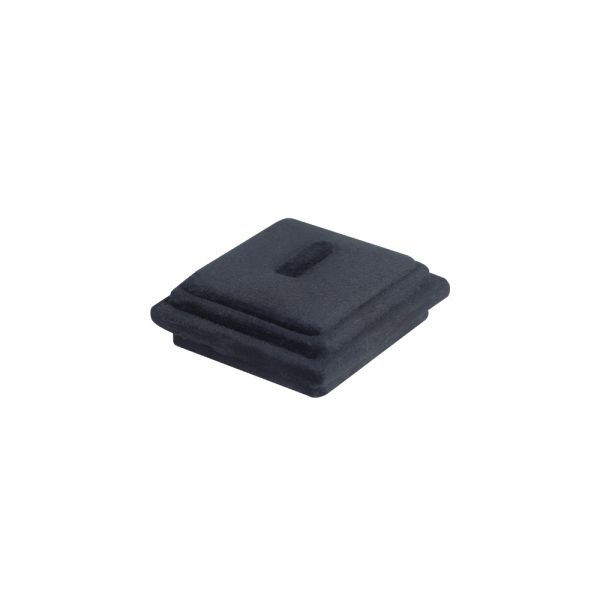 뉴 벨벳 사각3단 1구 반지 진열대 블랙 6x6x2cm