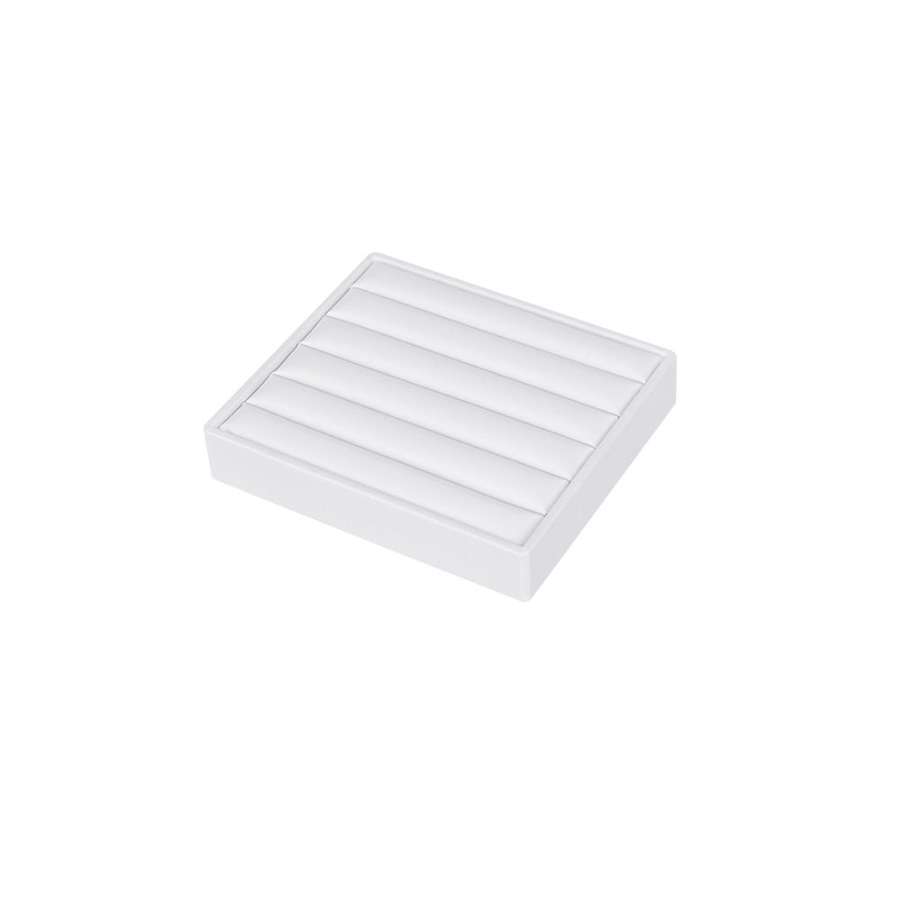 인조가죽 5줄 반지 진열대 화이트 14.5x12.5x2.5cm
