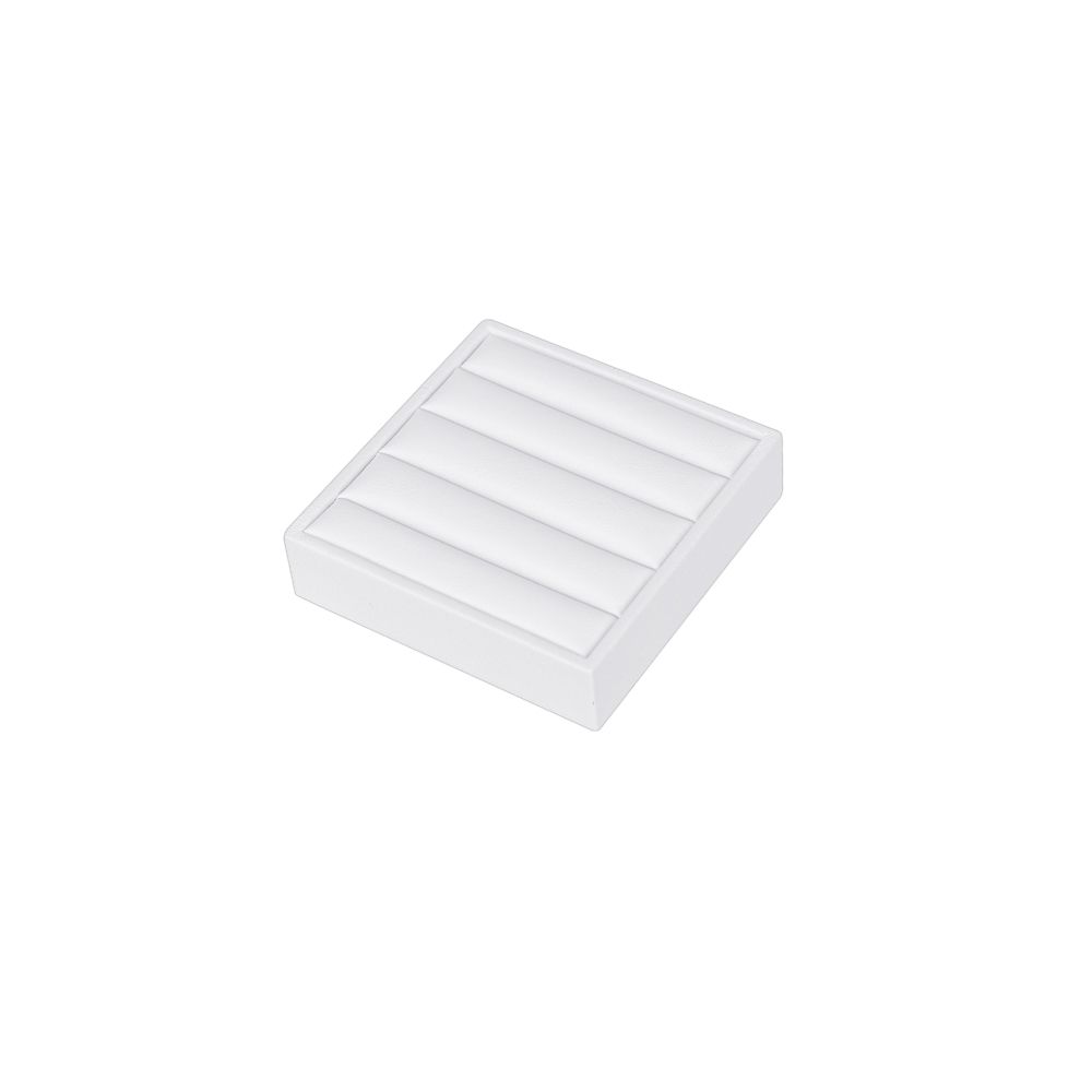 인조가죽 4줄 반지 진열대 화이트 10x10x2.5cm