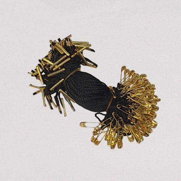 옷핀 택고리 검정/금색 9cm 100개