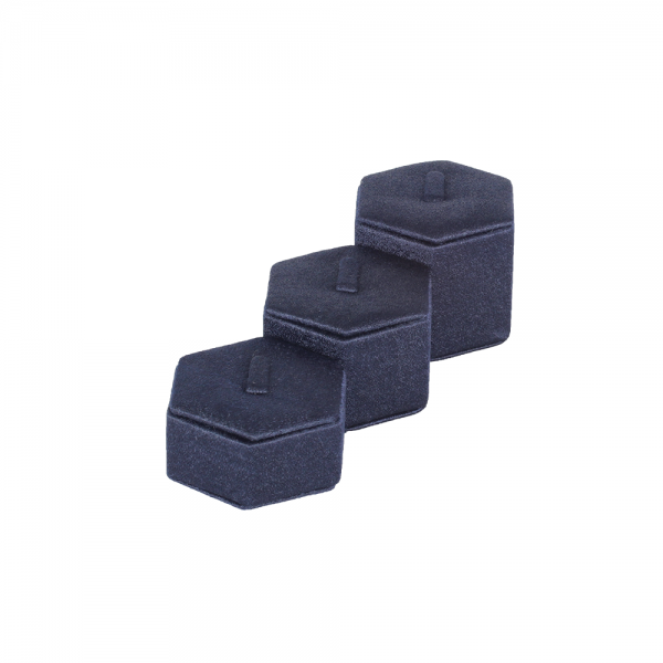 샤인 육각 3종 반지 진열대 네이비 6x15.5x4.5cm