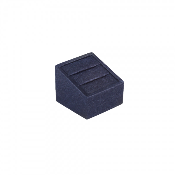 샤인 사각 경사 커플 반지 진열대 네이비 6x6x5cm