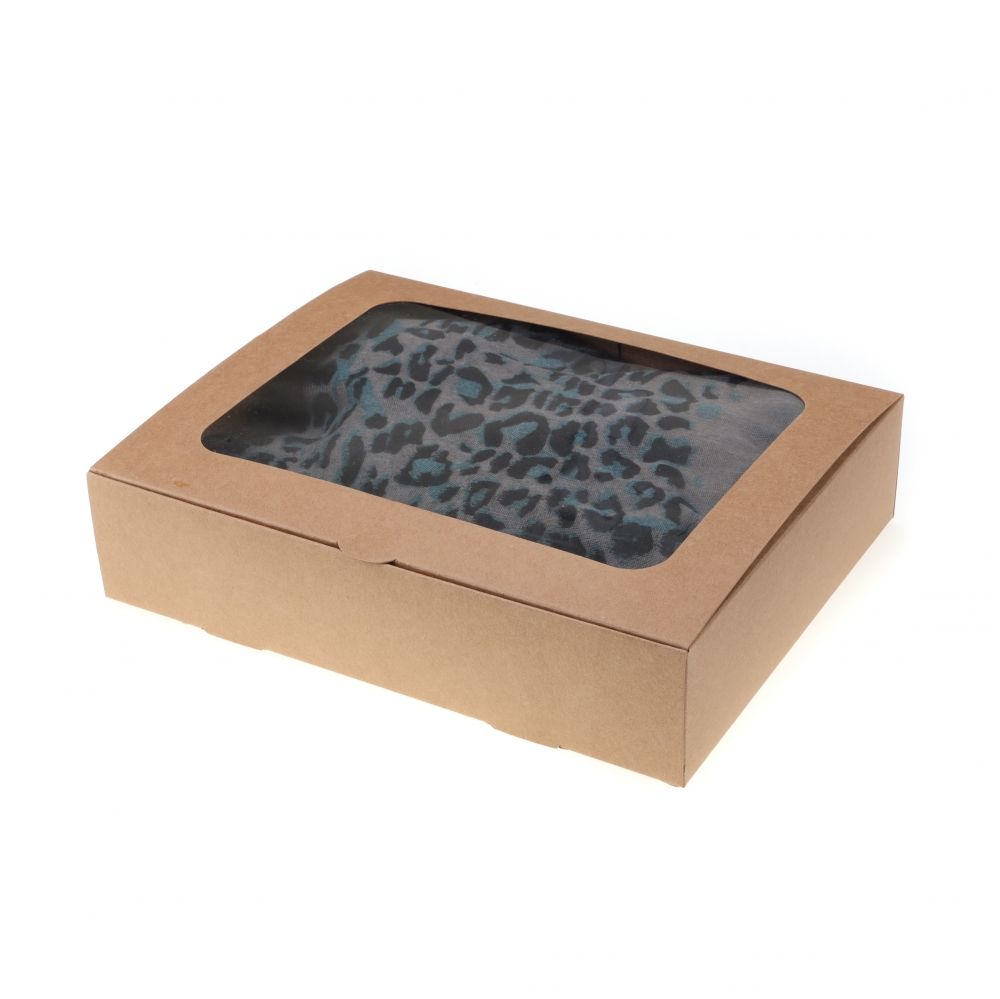 크라프트 직사각 투명창 상자 대 24x19x5.5cm 10장