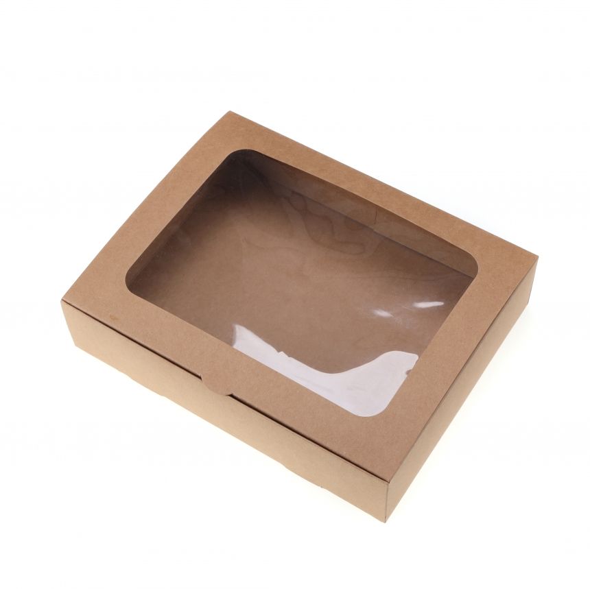 크라프트 직사각 투명창 상자 대 24x19x5.5cm 10장