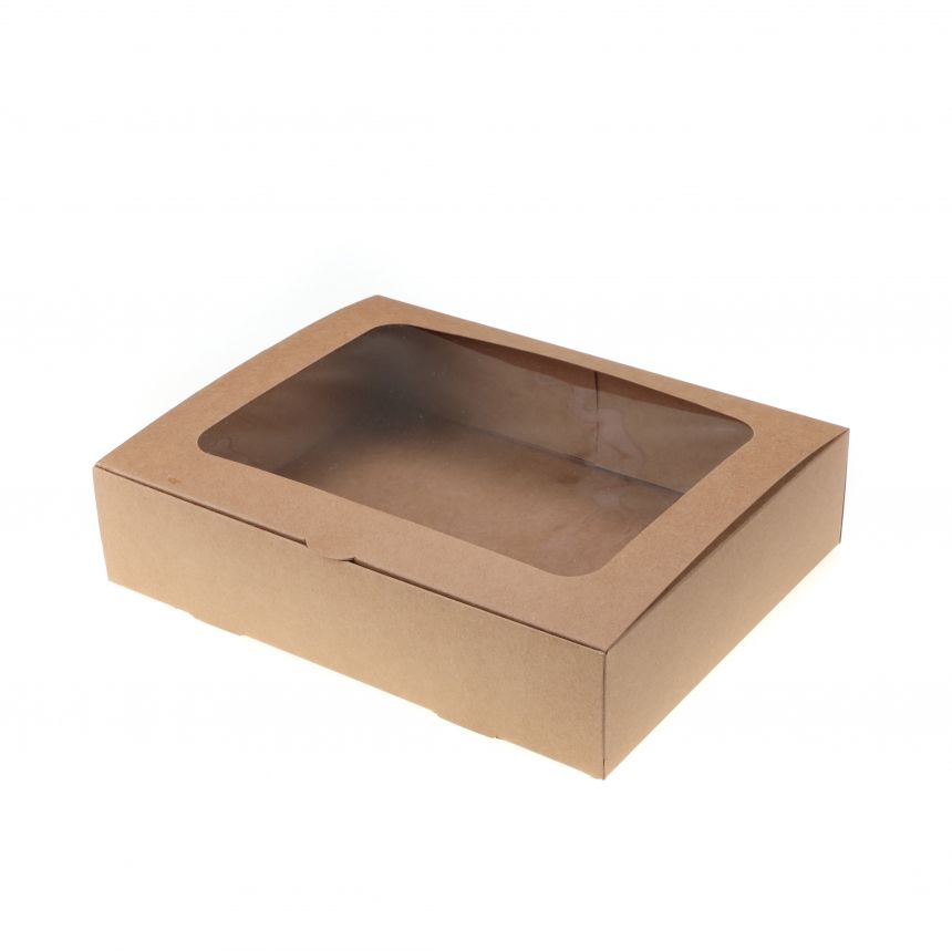 크라프트 직사각 투명창 상자 대 24x19x5.5cm 10장