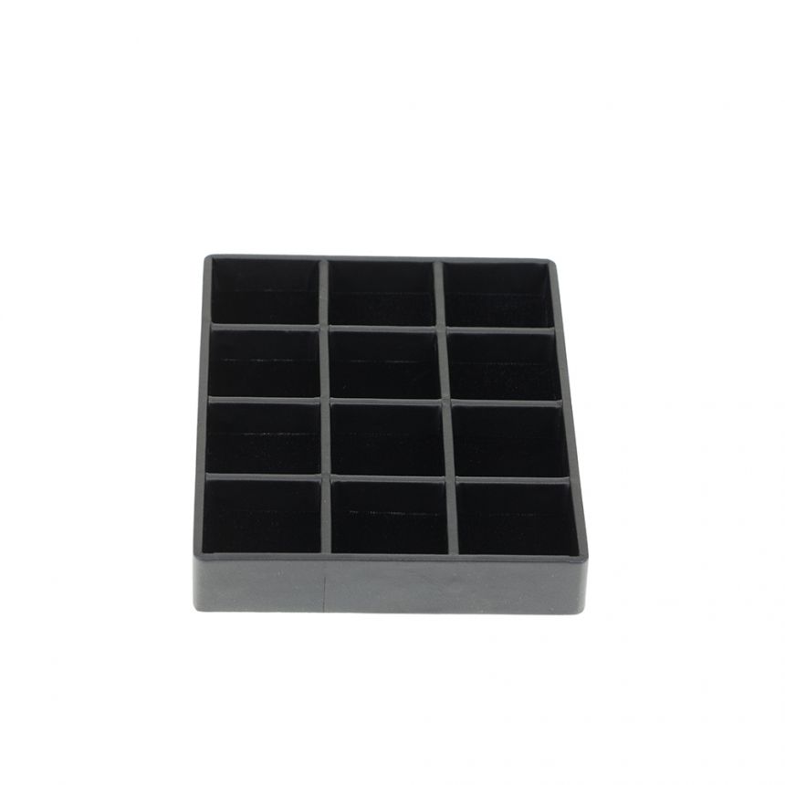 벨벳 나눔 12칸 다용도 진열대 블랙 소 20x15x2.5cm