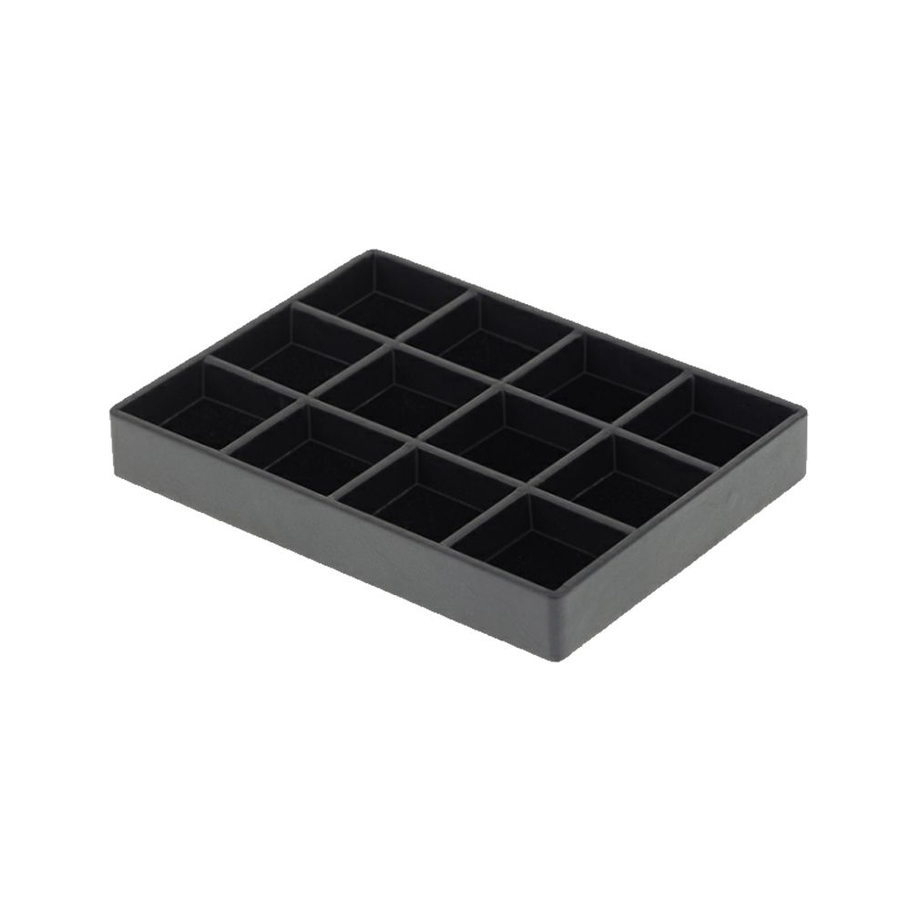 벨벳 나눔 12칸 다용도 진열대 블랙 소 20x15x2.5cm