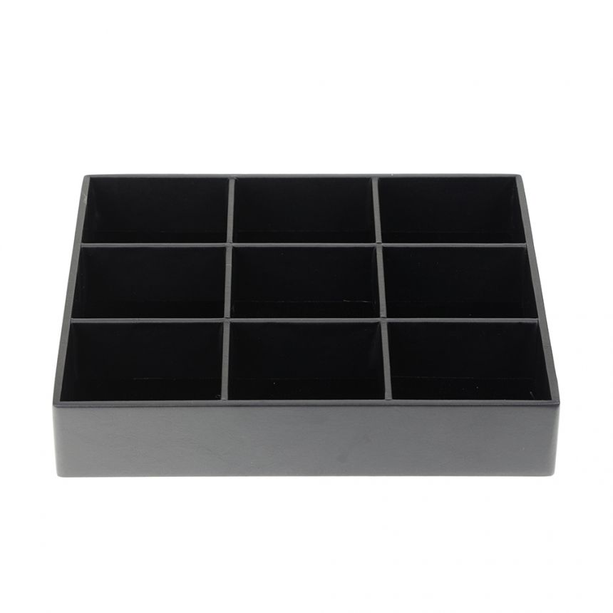 벨벳 나눔 9칸 다용도 진열대 블랙 30x26x5.5cm