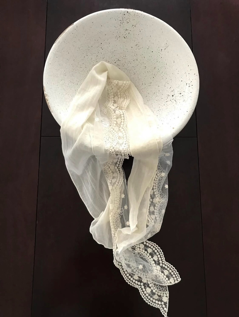 Romantic lace scarf