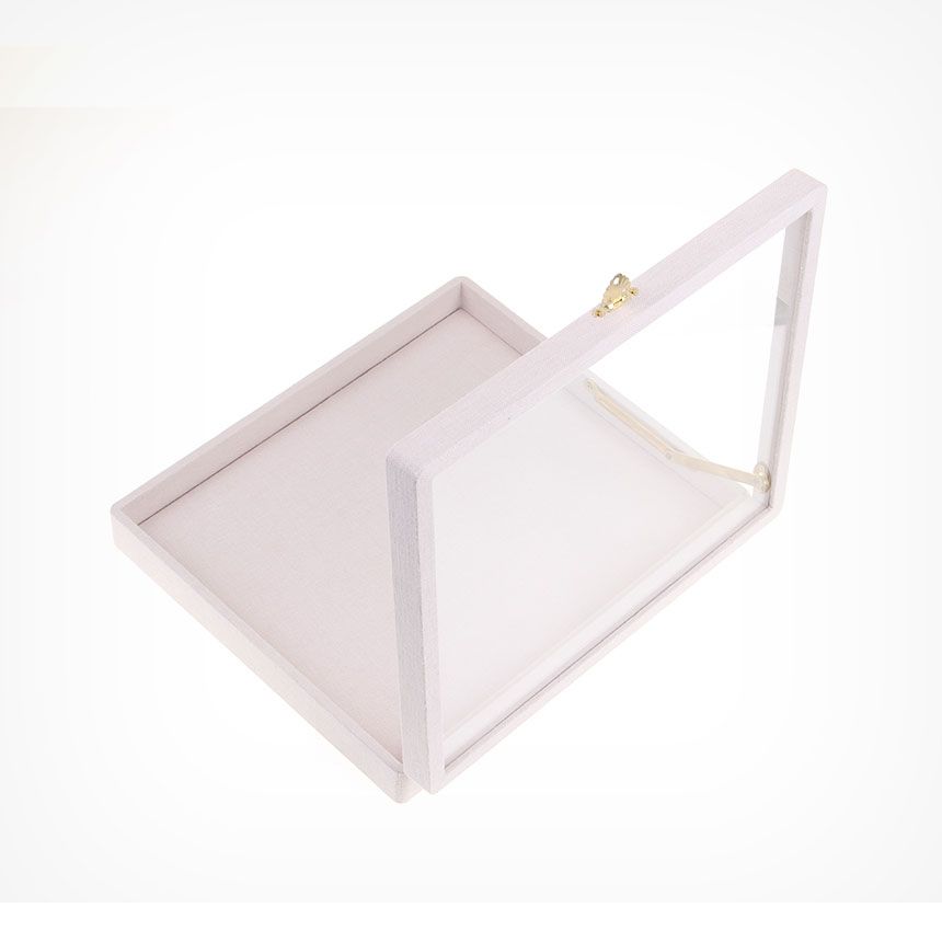 린넨 유리 민판 다용도 진열대베이지 중 29x25x6.5