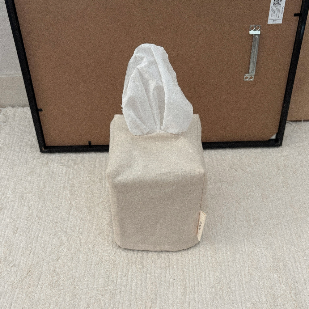 linen tissue case / ivory s