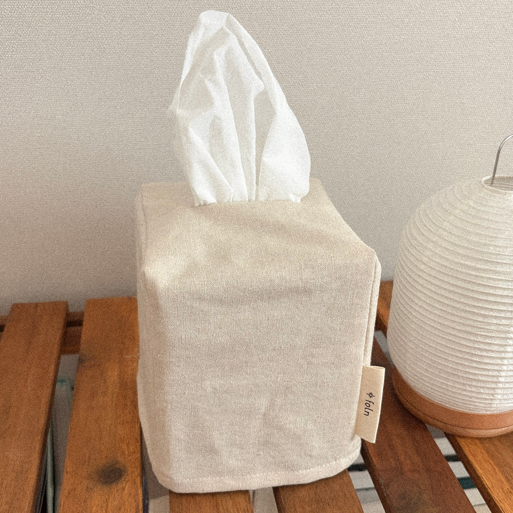 linen tissue case / ivory s