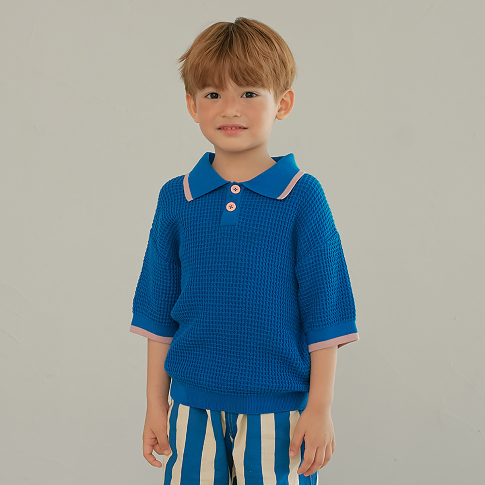 BLUE KNIT TOP