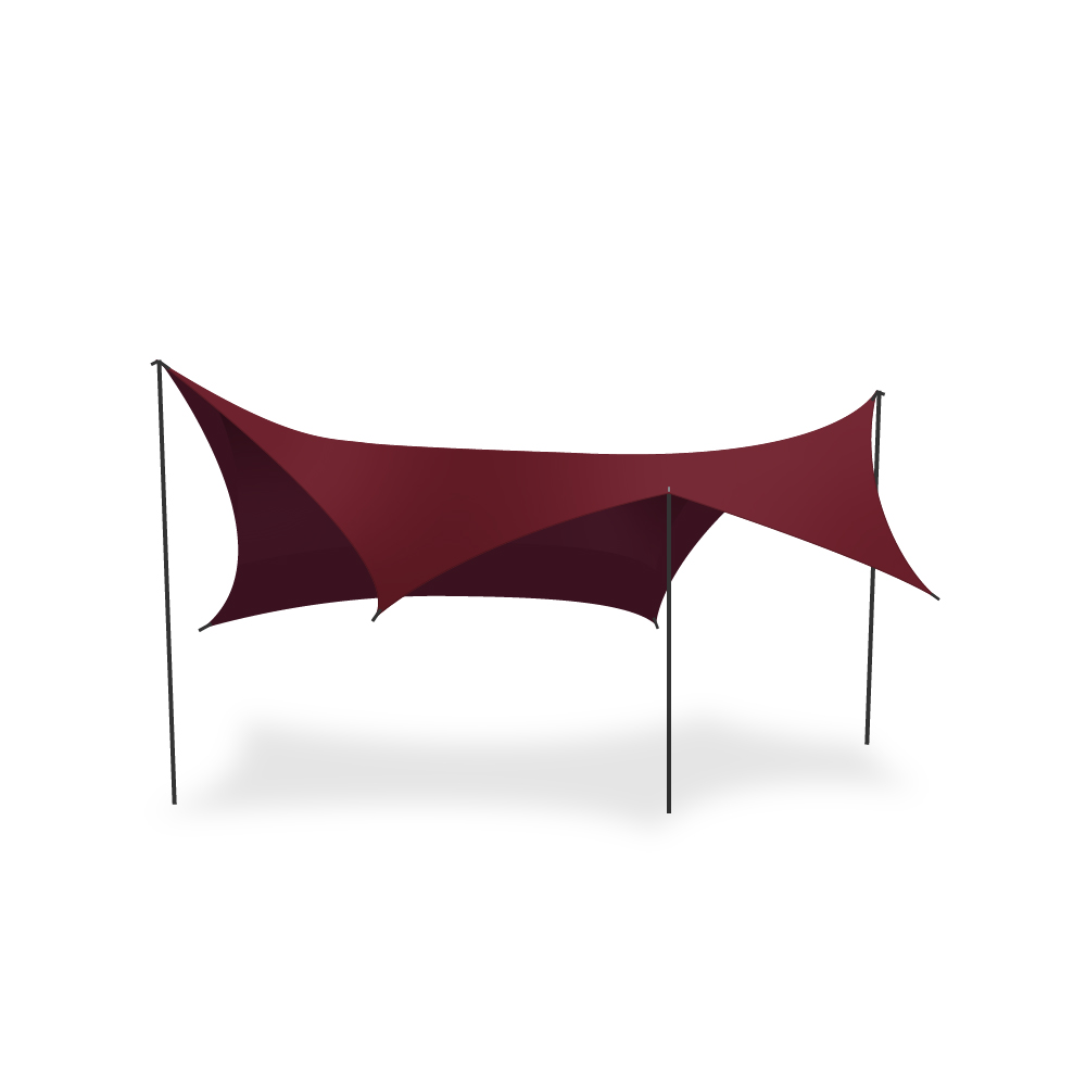 [힙노타이즈] WEST COAST Burgundy HEXA TARP 빈티지 버건디 핵사타프