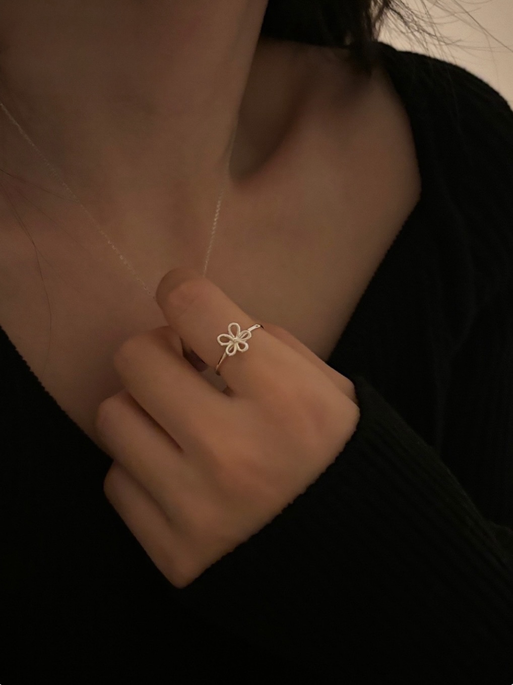 Flower ring • silver925