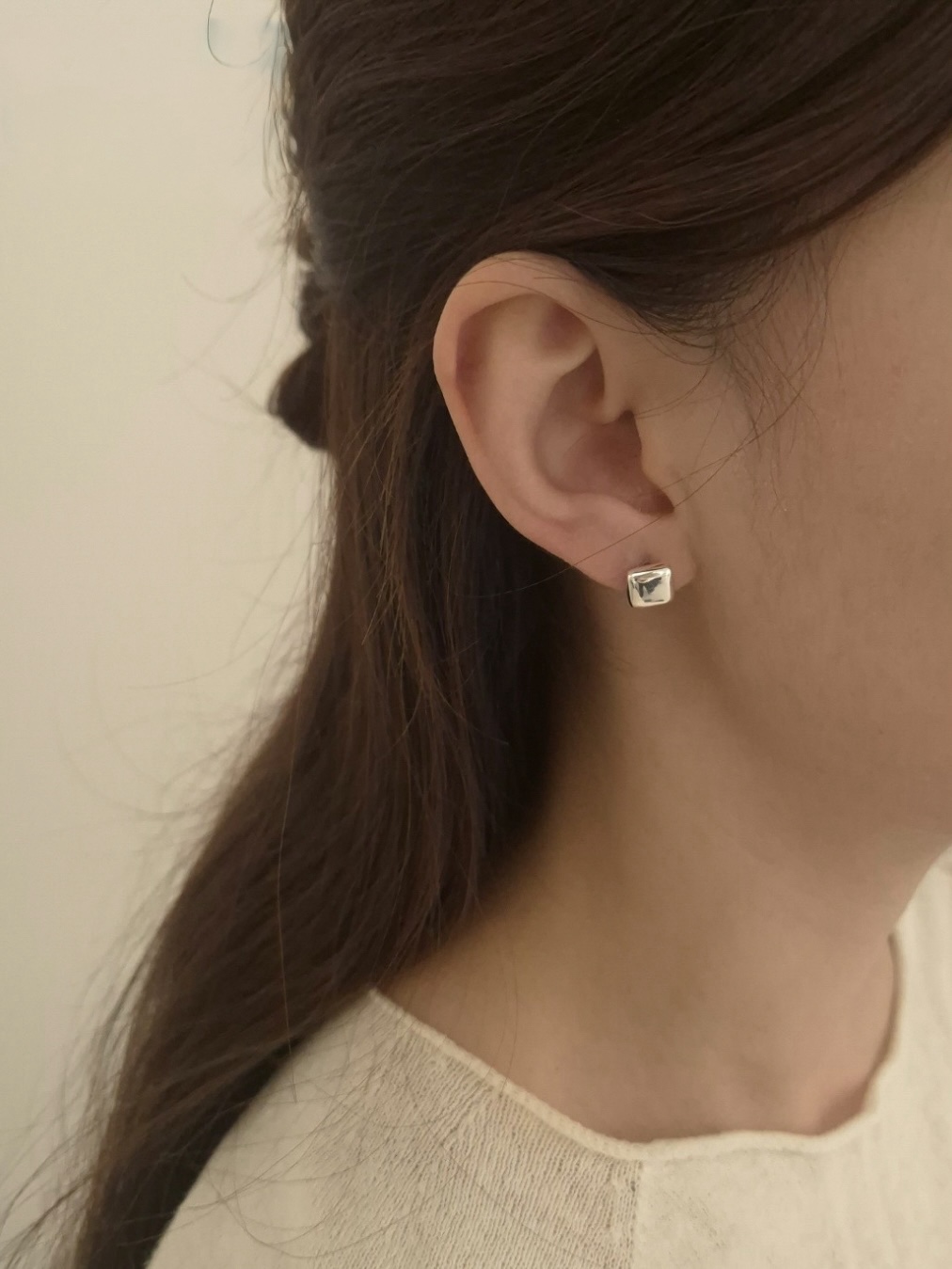 Square earring • silver925