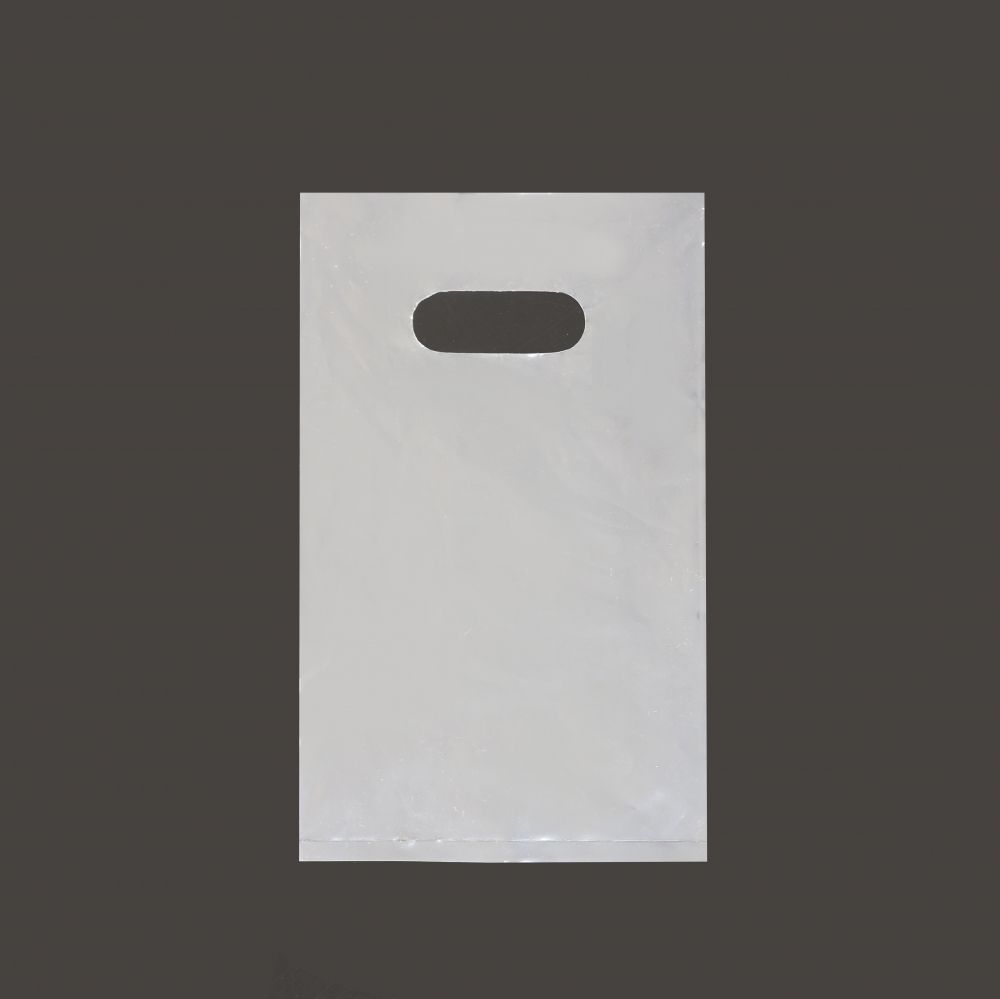 무지 손잡이 평판비닐 봉투 투명 15x24cm 100장