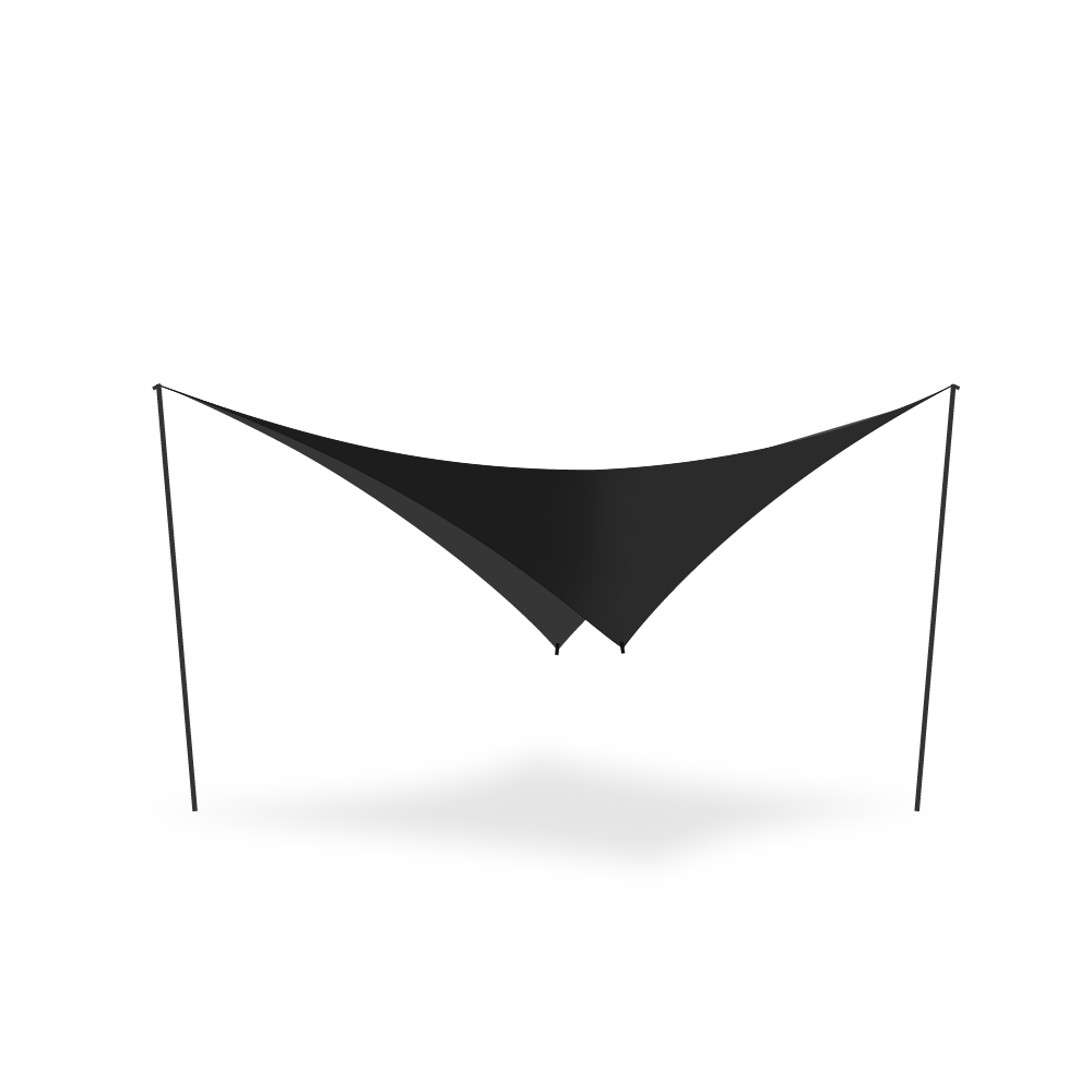 [힙노타이즈] THE BLVCK T WING TARP 75D 방염타프 더블랙 윙 블랙