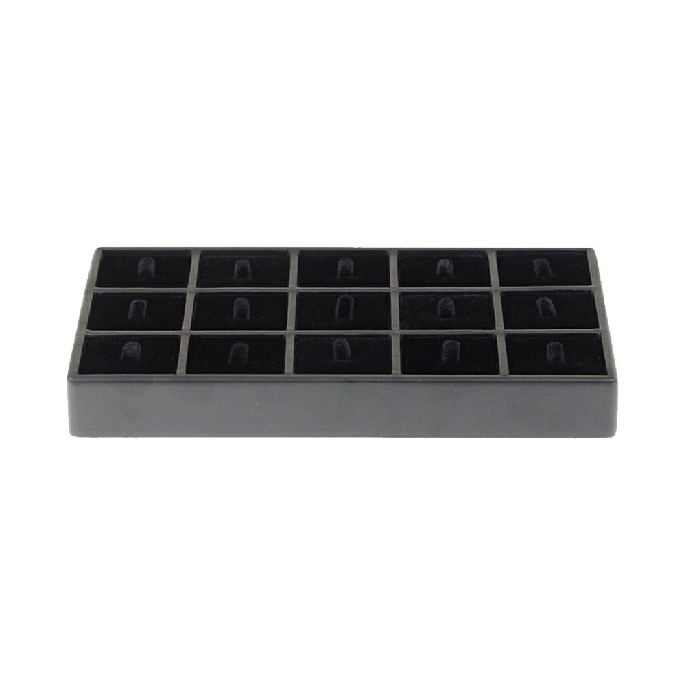 벨벳 1/15 반지 진열대 블랙 25.5x15.5x3cm
