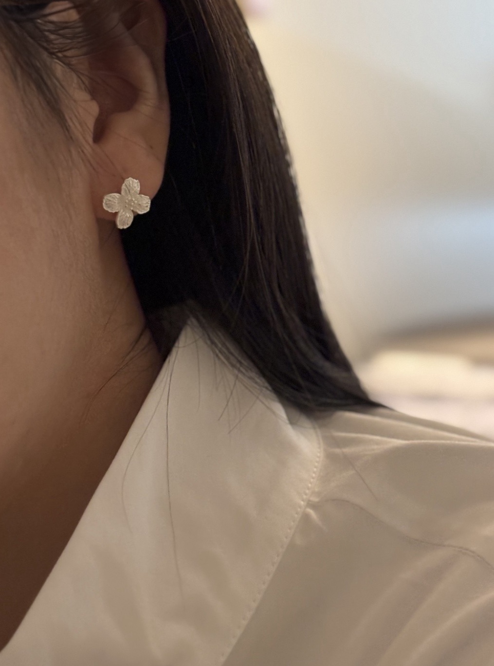 Flower earring 03 • silver925