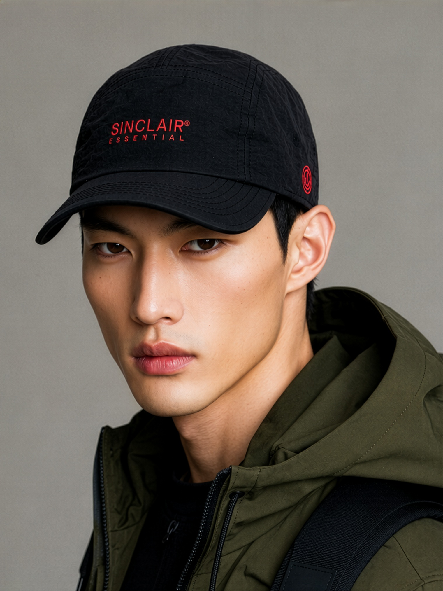 싱클레어 아이르 커브드 캠프 블랙 초경량 빅사이즈 모자