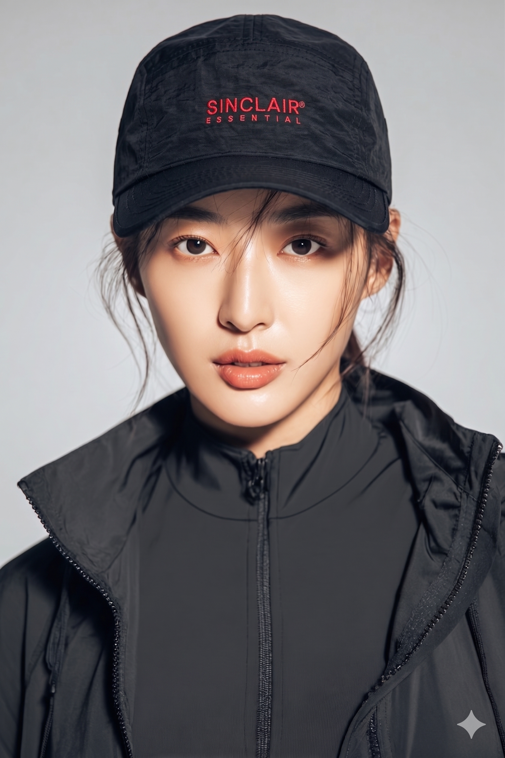 싱클레어 아이르 커브드 캠프 블랙 초경량 빅사이즈 모자