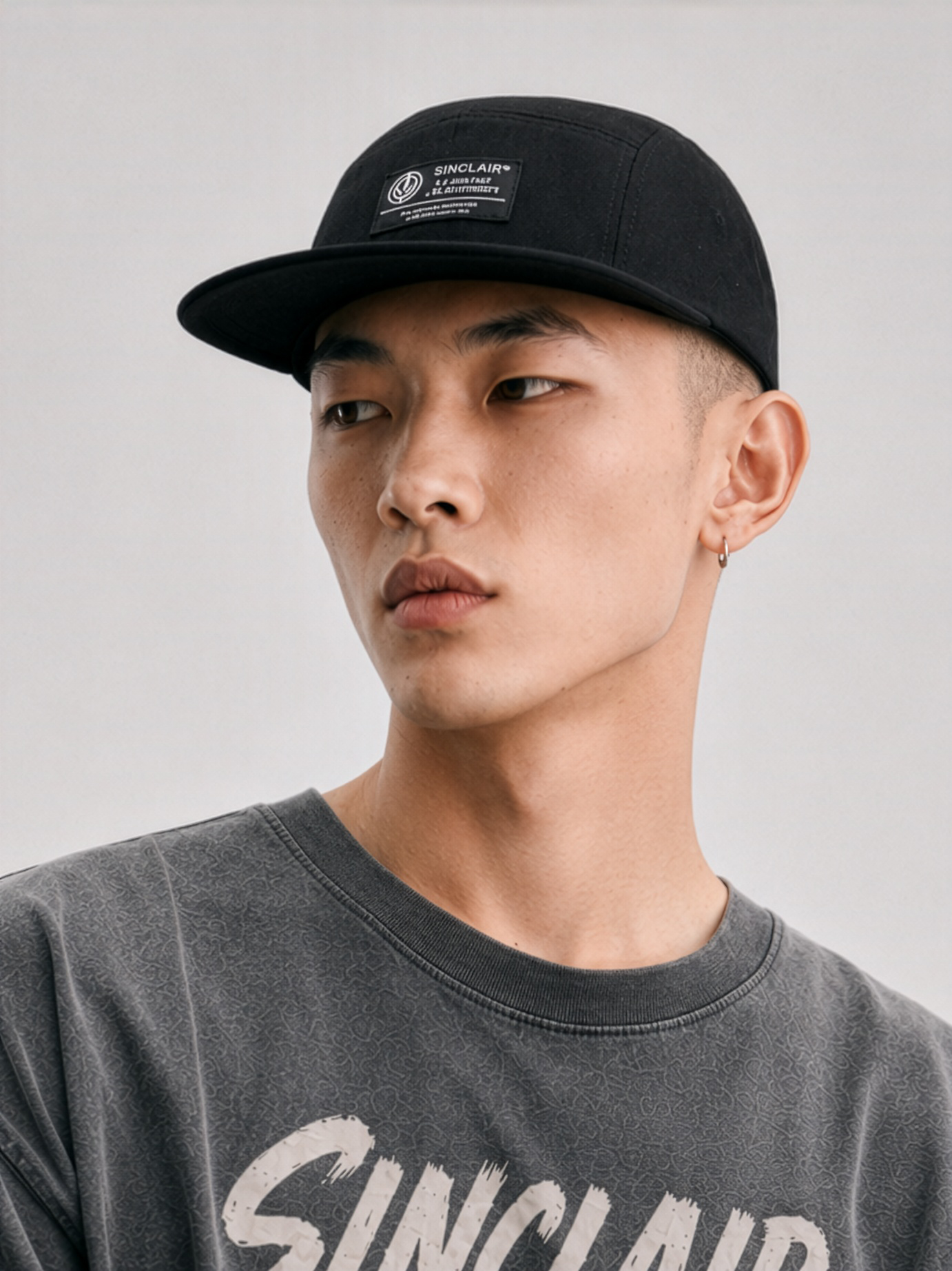 싱클레어 에센셜 블랙 캠프캡 간지나는 빅사이즈 디자이너 볼캡 대두 야구모자 남자 여자