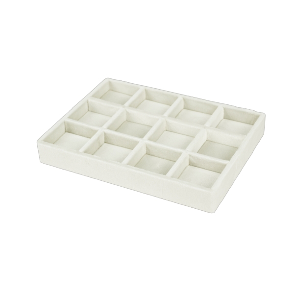 뉴벨벳 나눔 12칸 다용도 진열대 아이보리 소 20x15x2.5cm