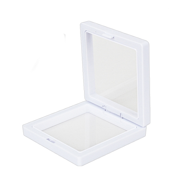 투명 주얼리 디스플레이 케이스 화이트 11x11x2cm 10개 받침포함