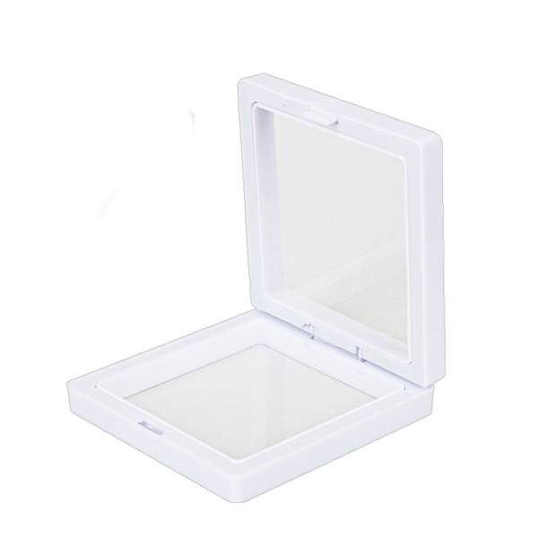 투명 주얼리 디스플레이 케이스 화이트 11x11x2cm 10개