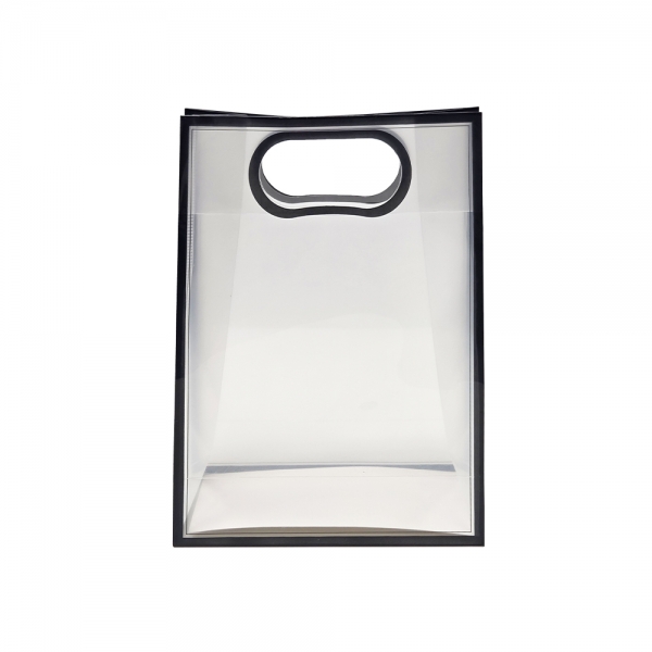 블랙라인 PVC 쇼핑백 투명 18x8x26 10장