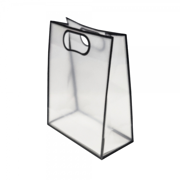 블랙라인 PVC 쇼핑백 투명 22x11x30 10장