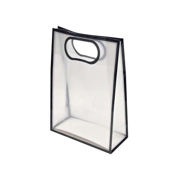 블랙라인 PVC 쇼핑백 투명 18x8x26 10장